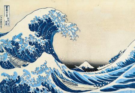 浮世絵アート 青と緑の海景 浮世絵アート 青と緑の海景 北斎の